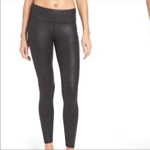 Alo Yoga Women's Black Coated Leggings